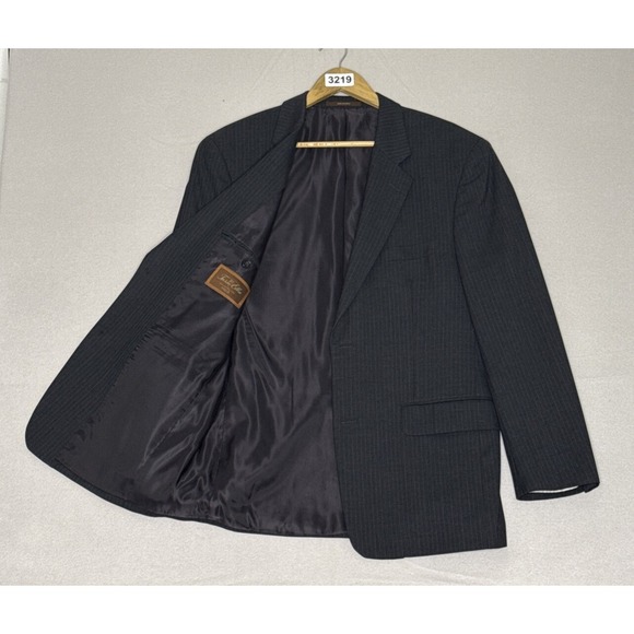 Tasso Elba Other - Tasso Elba Sport Coat Blazer 40R‎ Charcoal Gray Wool Pin Stripe